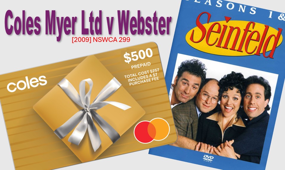  Coles Myer Ltd v Webster